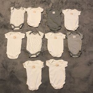 0-3 month Burt’s bees baby onesies